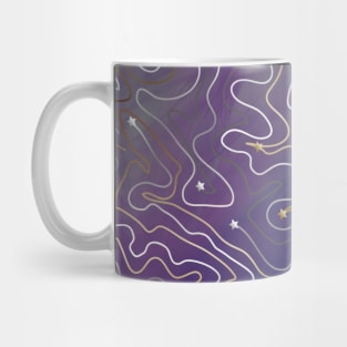 Gold line star sky pattern Mug